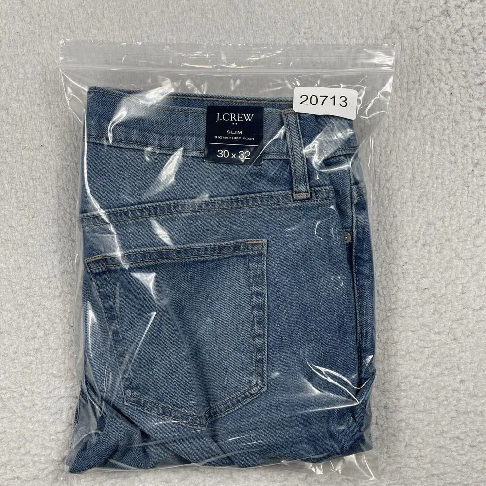 J Crew Jeans Mens‎ 30x32 Slim Blue Denim Flex Casual Work Everyday Pants New